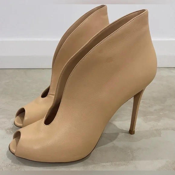 GIANVITO ROSSI Vamp Boots. Peep toe, stiletto heel, genuine leather, new. EU41.5 - Picture 4 of 9